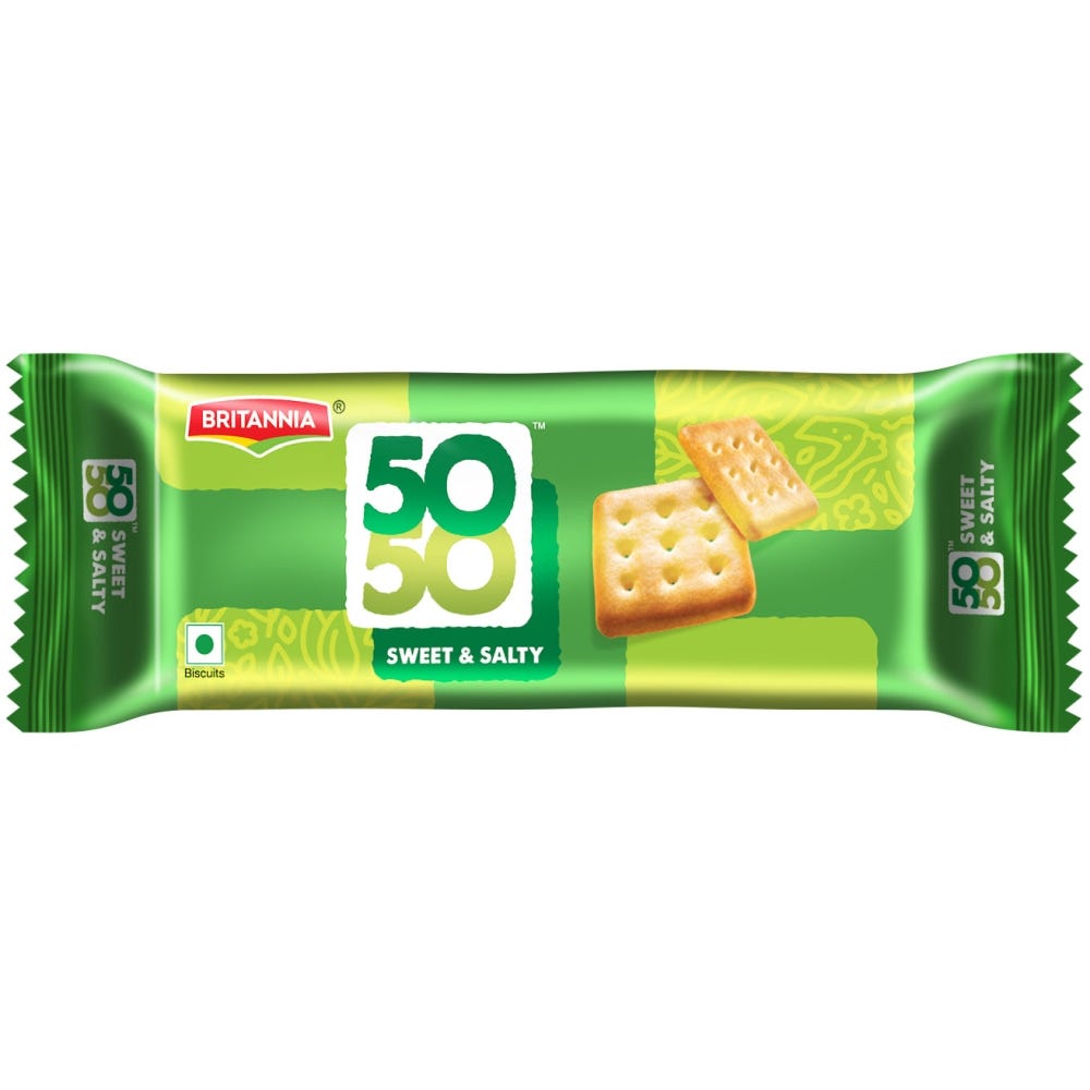Britannia 50-50 Biscuits 72 G