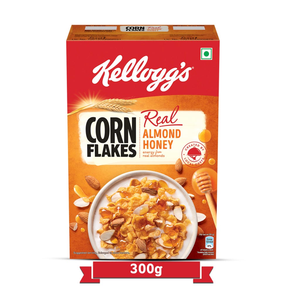 Kelloggs Almond Cornflakes Box 300G