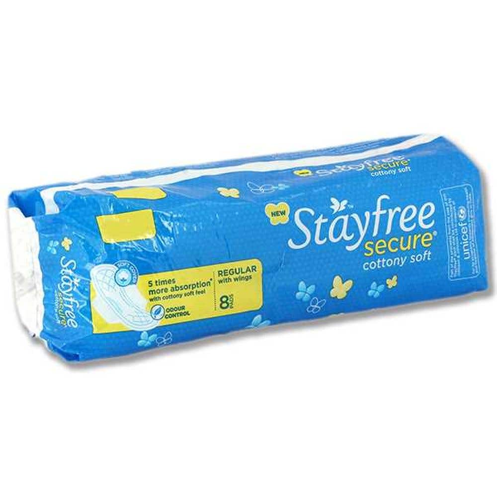 Stayfree Secure Cottony  Wings Sanitray Pad7'S