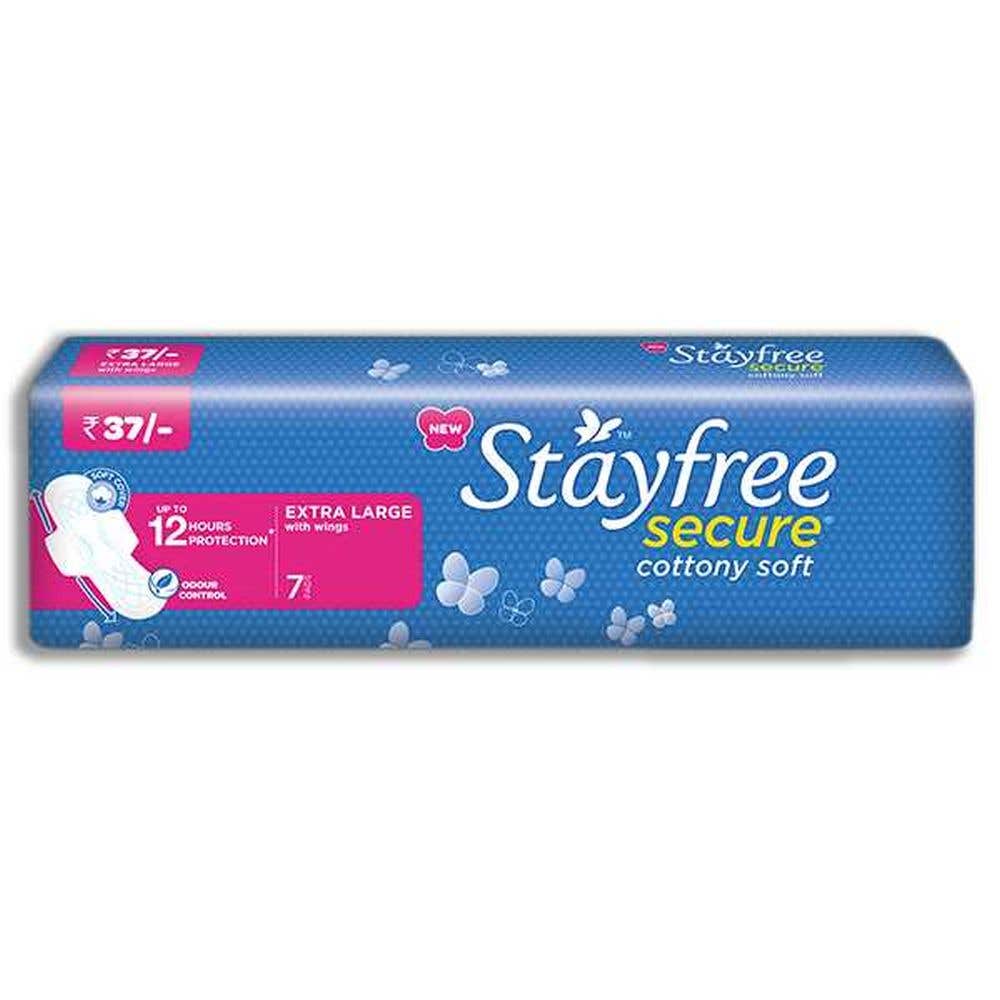 Stayfree Secure Xl Cottony Wing Sanitary Pad 6'S