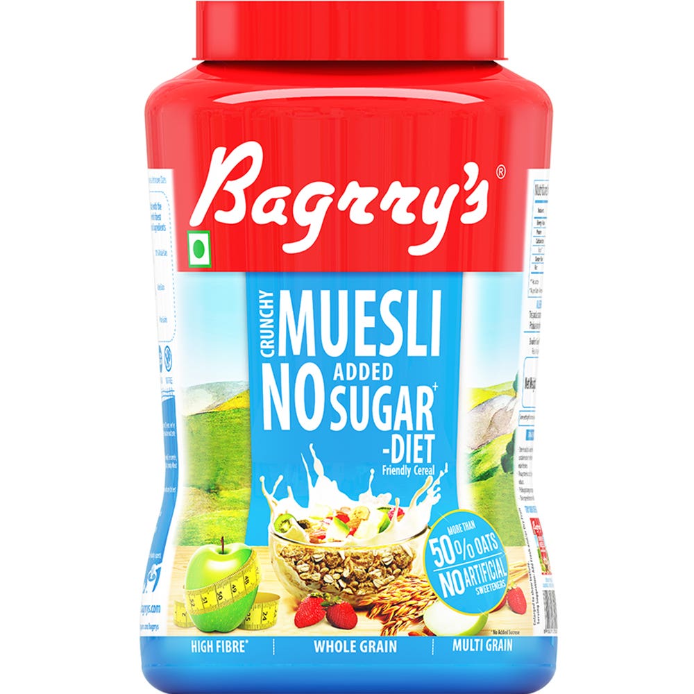 Bagrry'S No Added Sugar Muesli Jar 1Kg