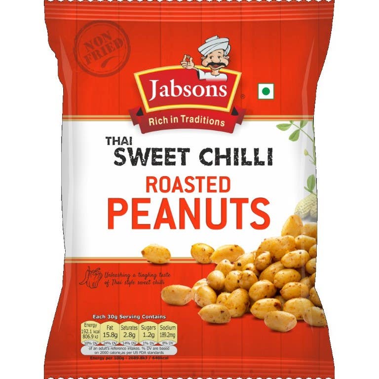 Jabsons Thai Sweet Chilli Peanuts Pouch 140G