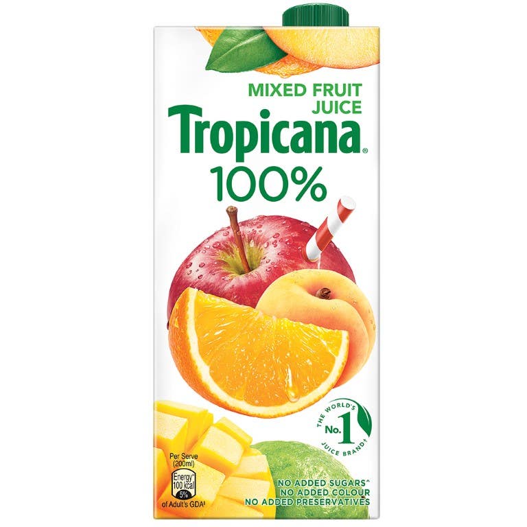 Tropicana 100% Mixed Fruit Juice Tetra 1000Ml