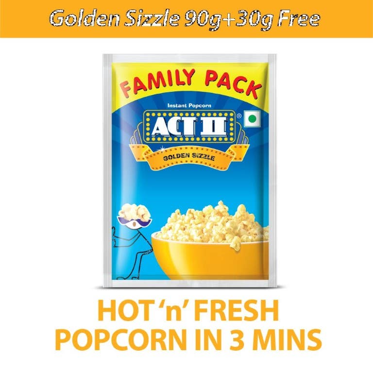 Act Ii Golden Sizzle Popcorn Family Pack 90G