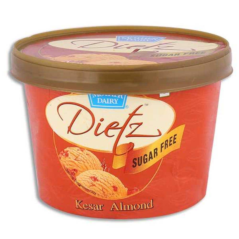 Mother Dairy Dietz Kesar Almond Ice Cream 115Ml