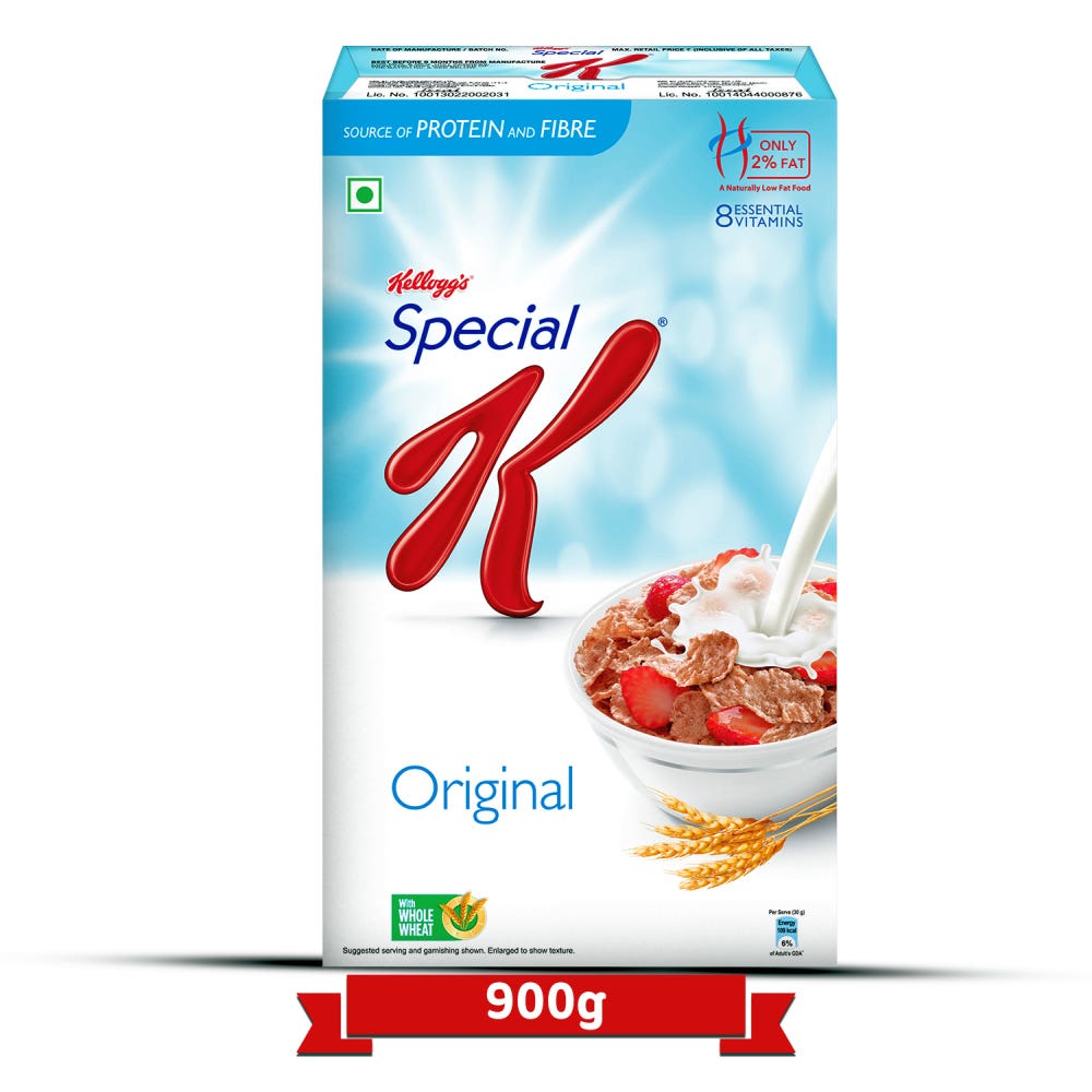 Kelloggs Special K Protein Fibre Cornflakes Box 900G