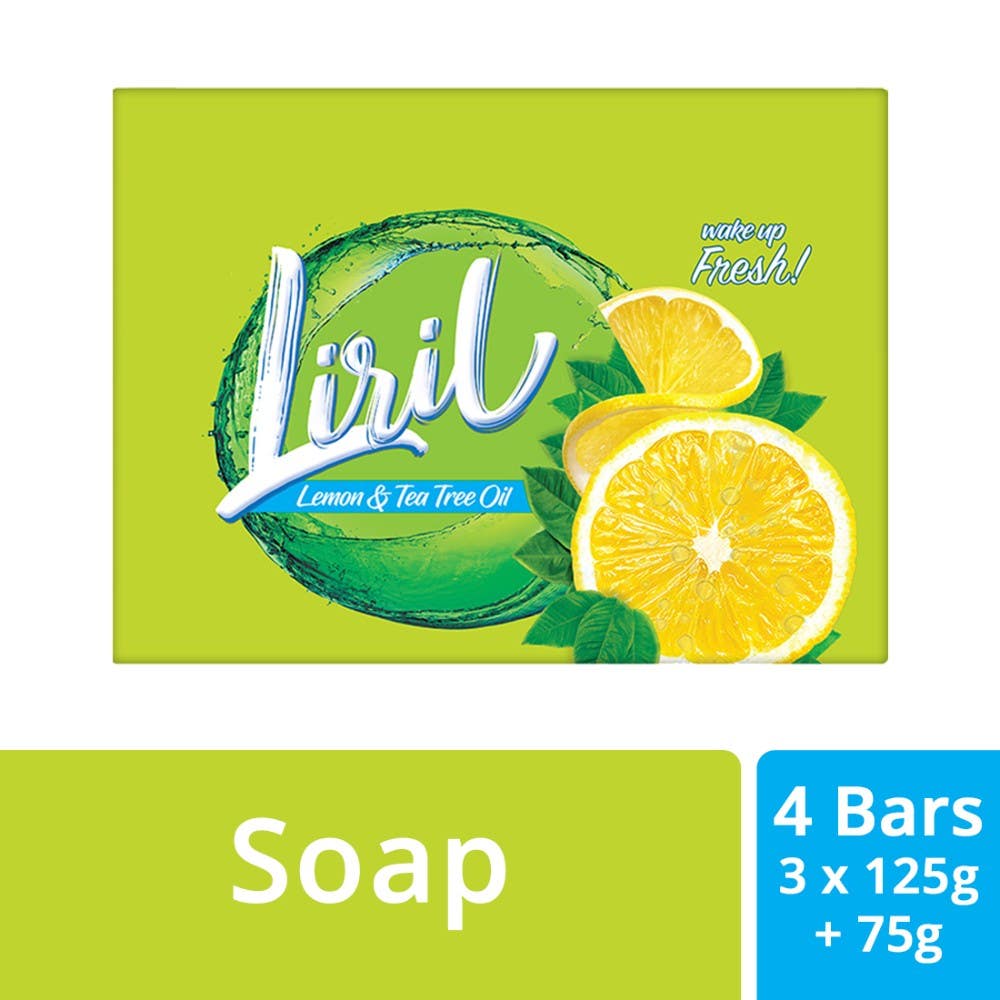 Liril Lime & Tea Tree Oil Soap 125 G (Buy 3 Get 1 Free)