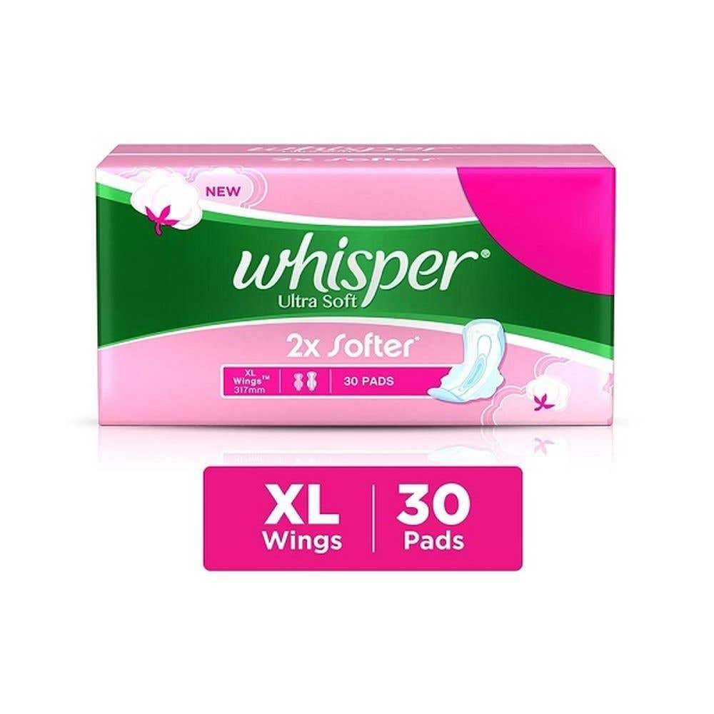Whisper Ultra Soft Xl Sanitary Pad  30'S