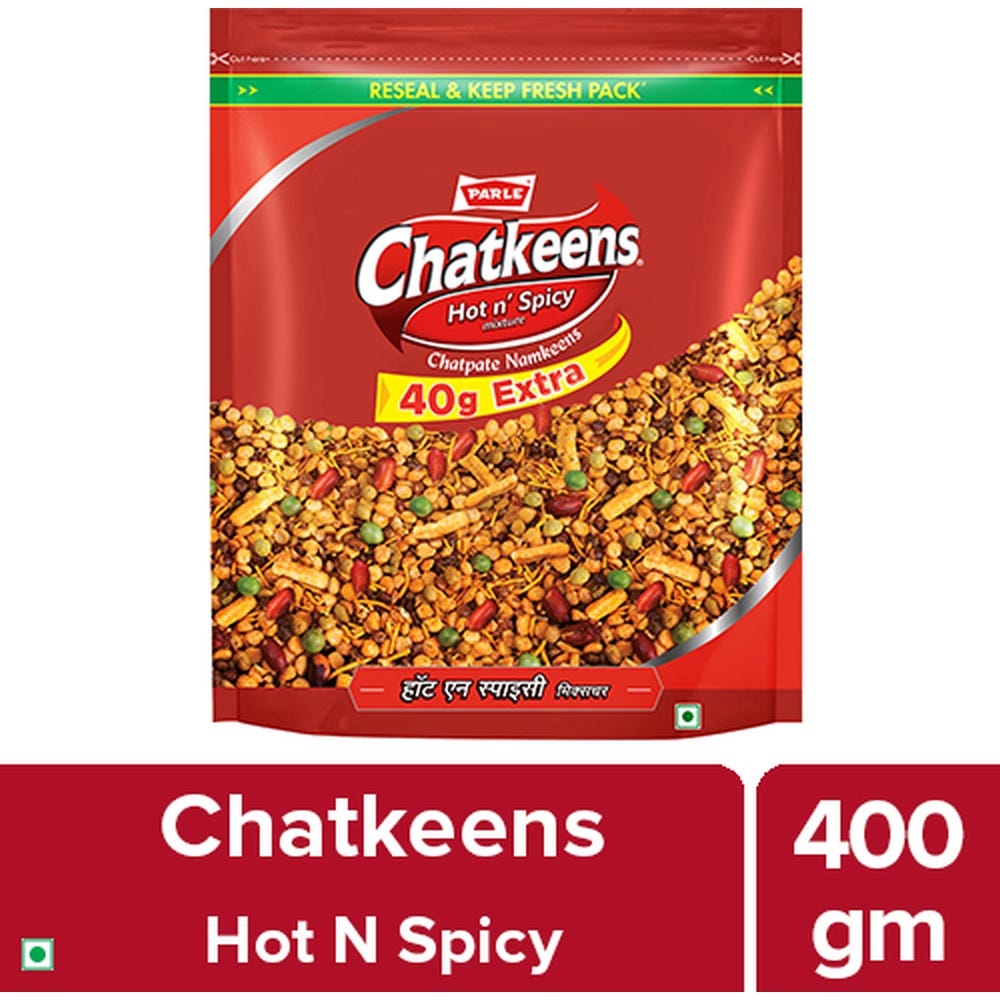 Parle Chatkeens Hot & Spicy Mixture Pouch 360+40G