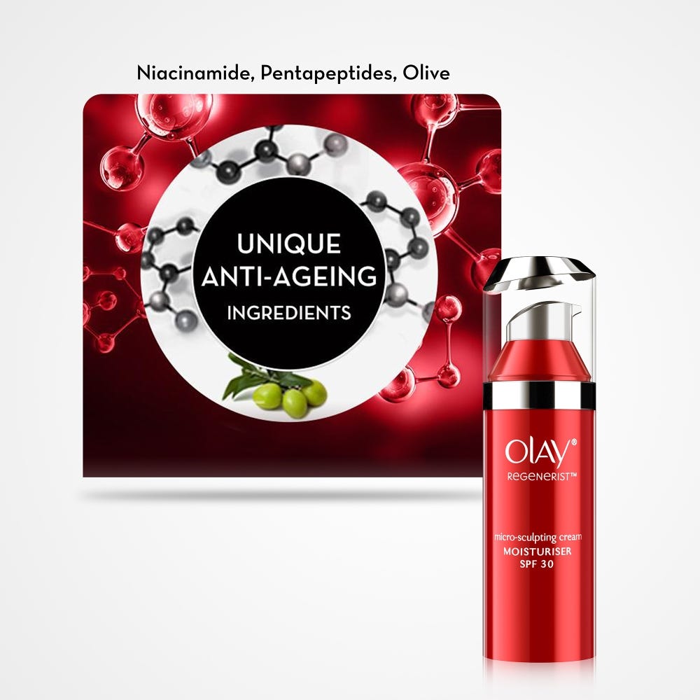 Olay Regenerist Advanced Anti-Ageing Microsculpting Cream Spf30 Pump 50G