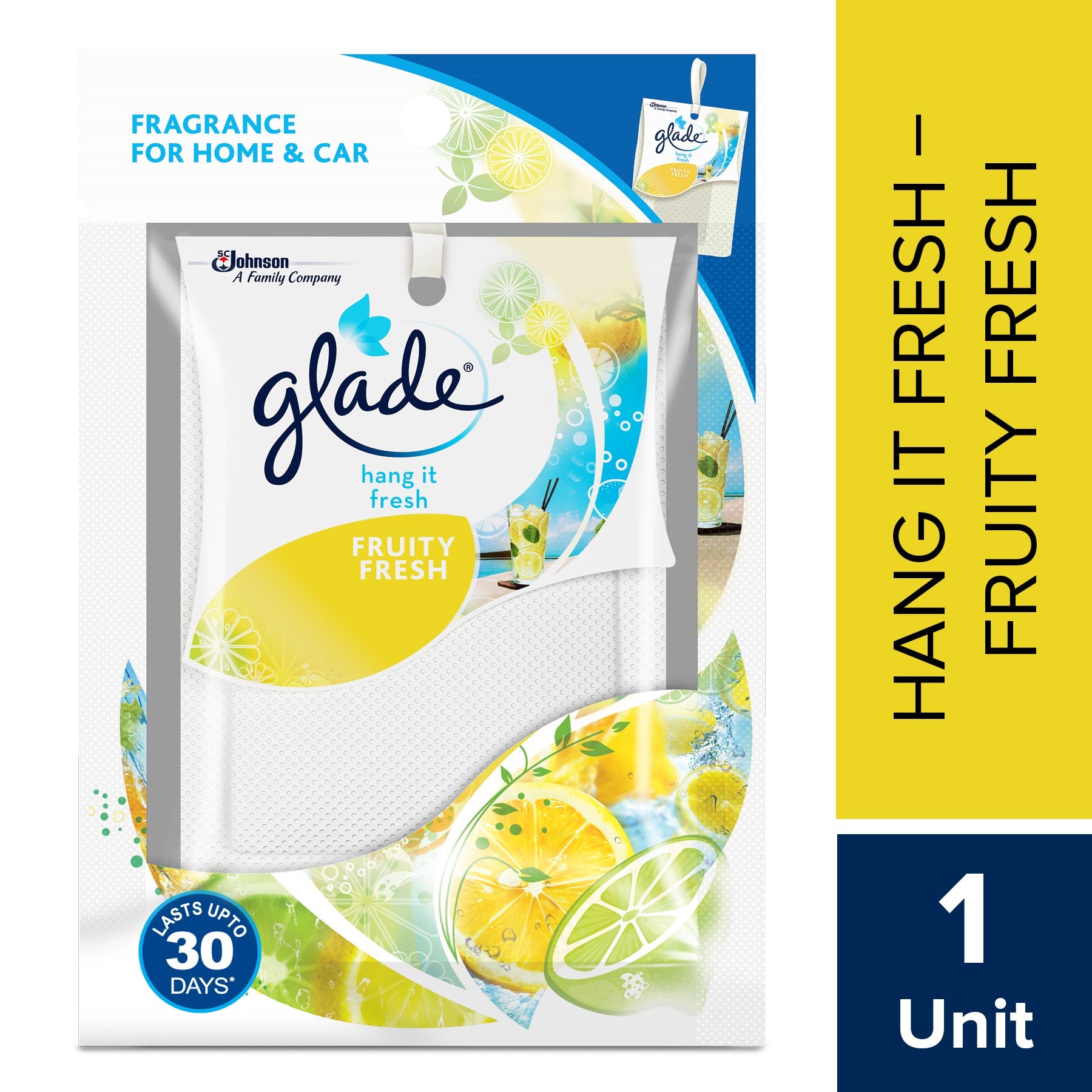 Glade Hang It Fresh Fruityfresh Pocket Air Freshener 8G