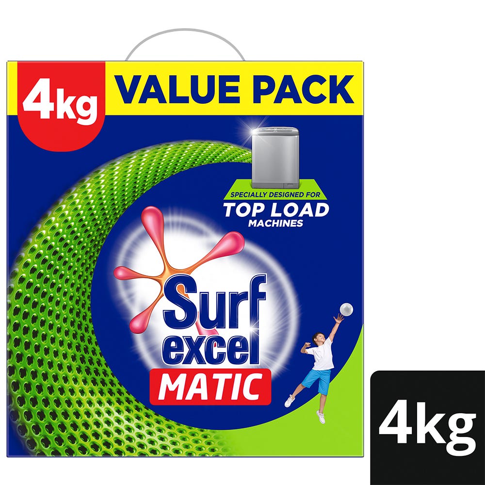 Surf Excel Matic Front Load Detergent Powder 3 Kg + 1 Kg Free