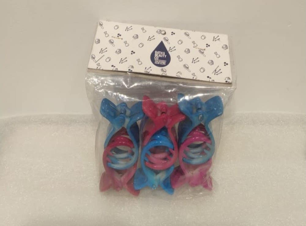 Bb Colored Hair Clips Pack Of 6
