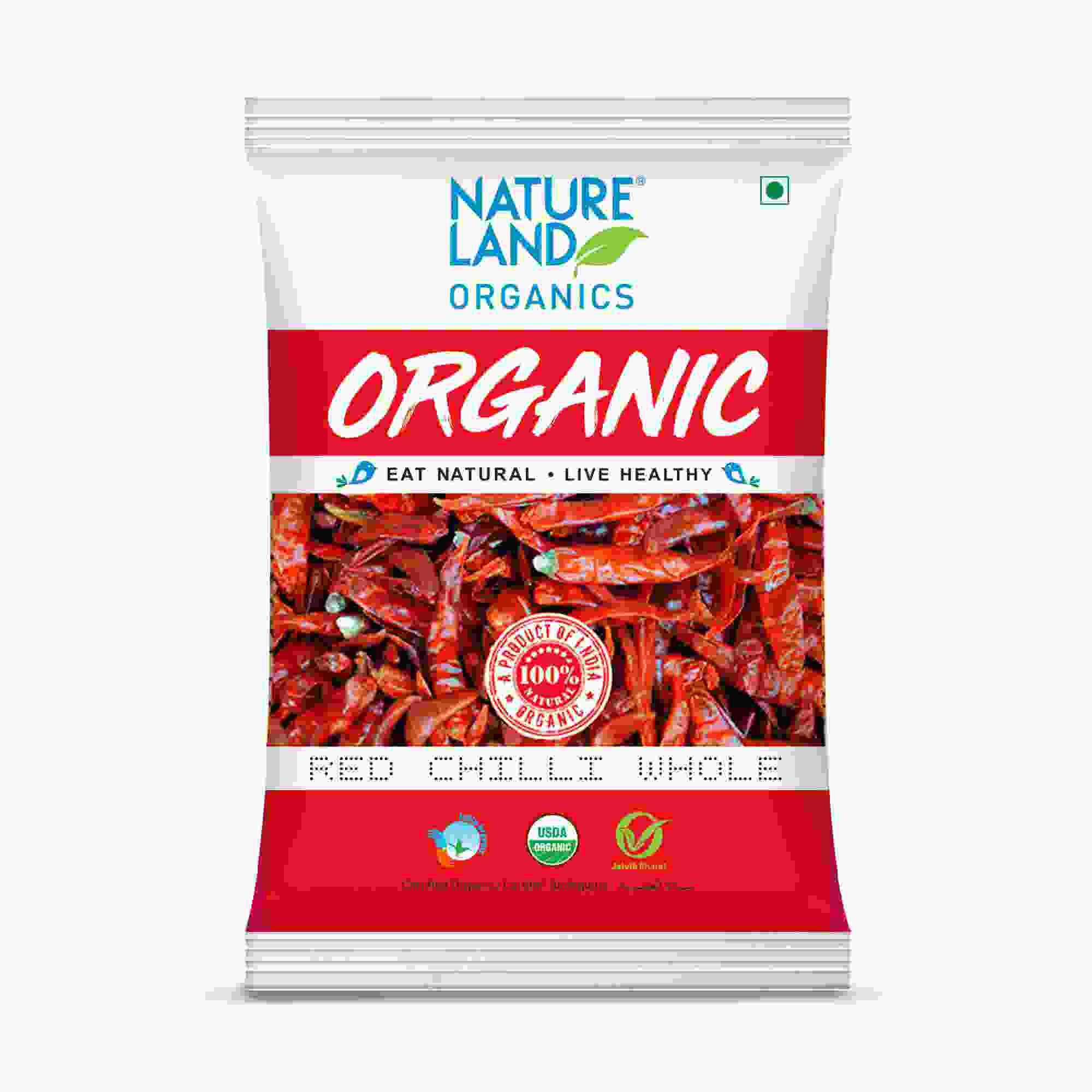 Natureland Organics Red Chilli Whole 50G