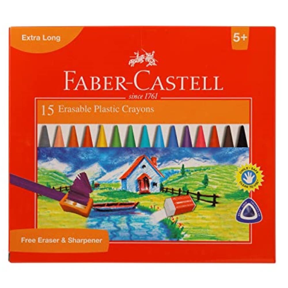 Faber Castell 122715 Erasable Crayons 110Mm Set of 15