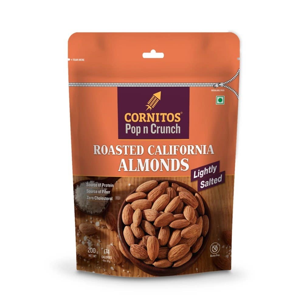 Cornitos Roasted Almonds  Salted 200gm