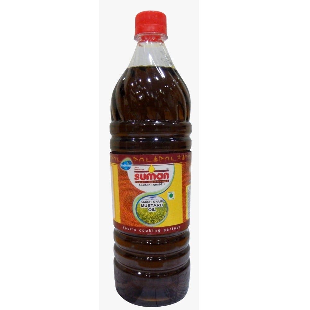 Suman Kacchi Ghani Mustard Oil Bottle 1 Ltr