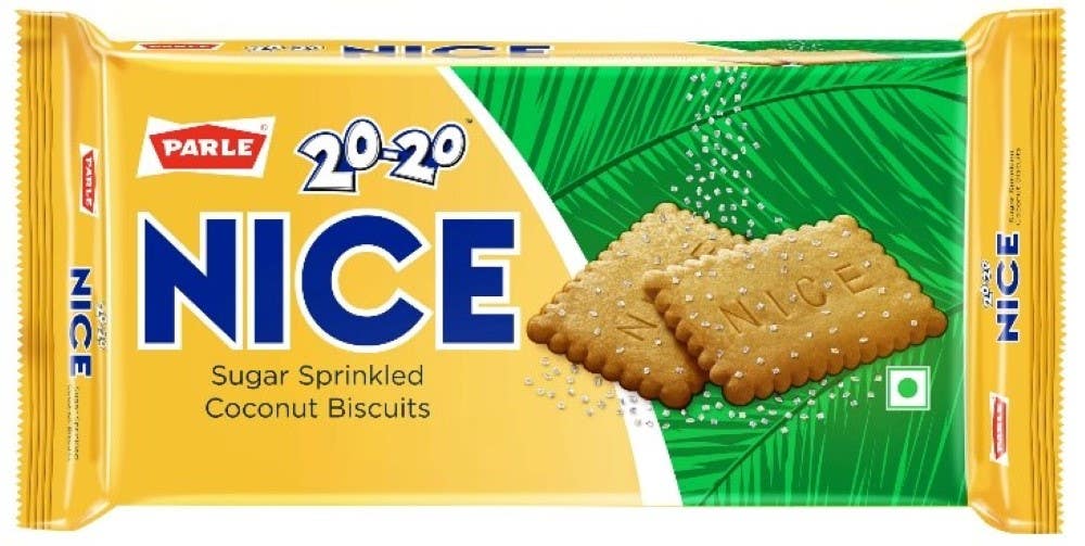 Parle 20-20 Nice Sugar Sprinkled Coconut Biscuits 500gm Packet