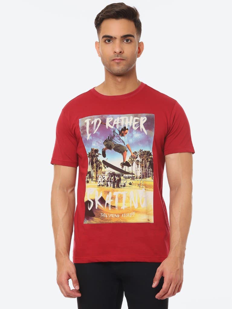 Casual Printed Mens T Shirt