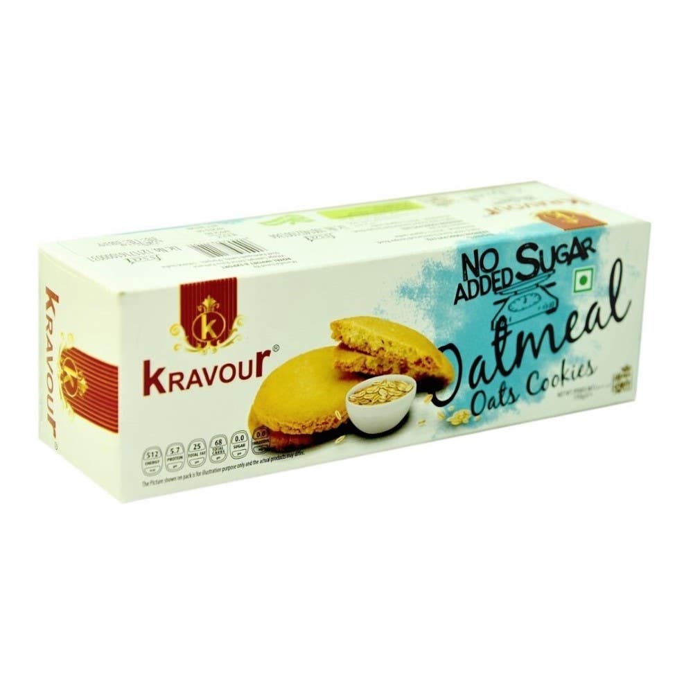 Kravour No Sugar Oatmeal Oats Cookies 150Gm